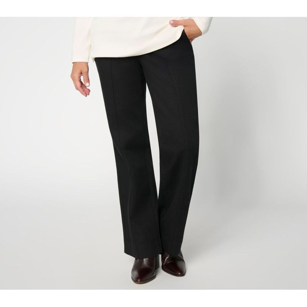 Belle by Kim Gravel Women's Petite Pants 0P Twill TripleLuxe Black